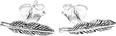 Produktbild von Paar 925 Sterling Silber Keltische Gothic Ohrstecker Feder Kiana 7167