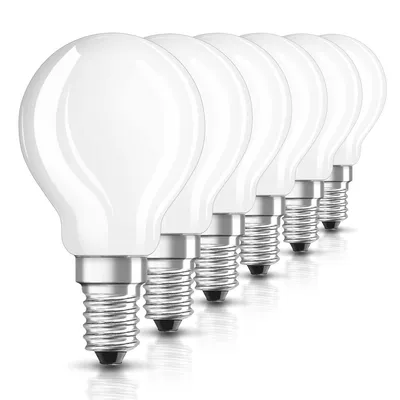 Produktbild von 6 x Osram LED Filament Leuchtmittel Tropfen 4W = 40W E14 matt 840 neutralweiß 4000K