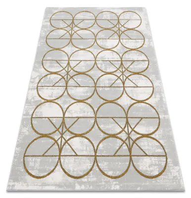 Image de Tapis EMERALD exclusif 1010 glamour, élégant cercles crème / or beige 120x170 cm