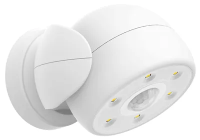 Imagen del producto de Focos LED HONWELL con sensor de movimiento, para uso interior y exterior, inalámbricos. Lámpara exterior con sensor de movimiento, resistente al agua, con batería. Foco exterior, aplique de pared, luz de seguridad para jardín, puerta, pasillo – color blanco