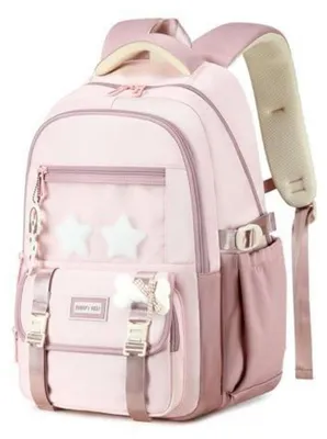 Image de Sac à dos pour filles, adolescent(e), classes de 3e à 9e, couleur rose, 29 litres, imperméable