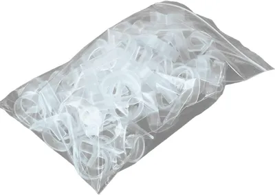 Produktbild von Packung mit 50 robusten, unsichtbaren Tischdeckenclips zum sicheren Verschließen von Tischdecken bei Feiern