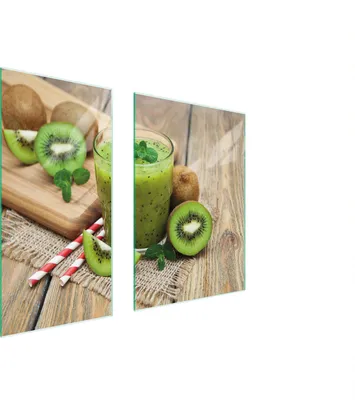 Image de Plaques de recouvrement pour cuisinière 2 pièces 75x52 Couverture de champ en vitrocéramique Planche à découper en bois de kiwi