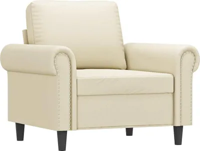 Produktbild von vidaXL Sessel Creme 60 cm Kunstleder