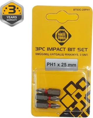 Immagine prodotto di Bit per avvitatore ad impulsi PH1X25MM 3 pezzi