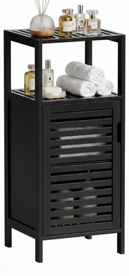 Image de Étagère de rangement en bambou à 4 niveaux pour la salle de bain