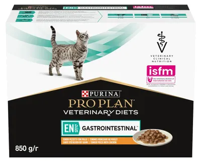 Zdjęcie produktu dla Purina Pro Plan Veterinary Diets EN Gastrointestinal Mokra Karma Dla Kota Z Kurczakiem 10x85g Zaburzenia Żołądkowo-Jelitowe