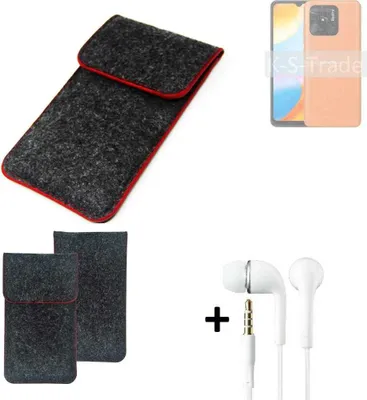 Produktbild von K-S-Trade Handy Schutz Hülle kompatibel mit Xiaomi Redmi 10 Power Schutzhülle Handyhülle Filztasche Pouch Tasche Case Sleeve Filzhülle dunkelgrau
