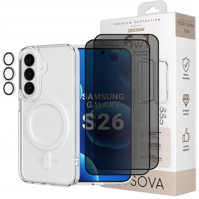 Imagen del producto de Funda para Samsung S26 con MagSafe, marca Osova: incluye cristal protector para la pantalla y cristal protector para la cámara, set de 6 piezas