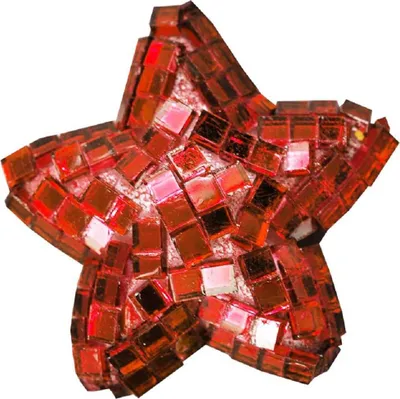 Produktbild von 10 Spiegel-Sterne 35mm, Tischdekoration, Streudeko, Sterne ROT