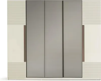 Image de Armoire élégante de couleur beige avec beaucoup d'espace de rangement et un design moderne