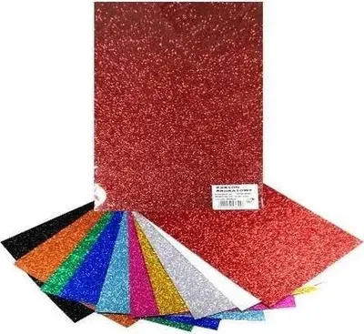 Obrázek produktu pro Třpytivý barevný karton 250g 25x35cm 10 listů