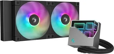 Produktbild von DeepCool LT240 Flüssigkeitskühler, All-in-One, 12 cm Lüfter, 600-2400 U/min, 3,48 mmH2O, Schwarz