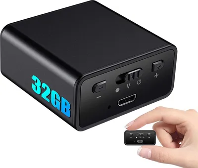 Immagine prodotto di MGB Line Q65, dettatrice compatta ed efficiente da 192 KBPS con memoria USB da 32 GB e riconoscimento automatico del suono - perfetta per registrazioni discrete!