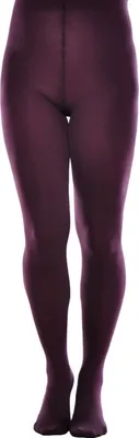 Produktbild von Aurellie Blickdichte und warm 60 DEN Mikrofaser Strumpfhose ohne Muster Pflaume L