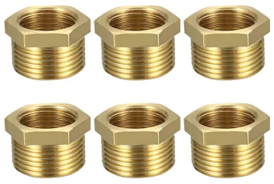 6x Reduzierstück 3/4" auf 1/2" BSP Messing Adapter