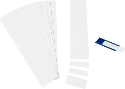 Produktbild von Einsteckkarten für 34mm Einsteckschiene 50x32mm weiß VE=90 Stück