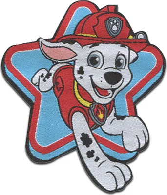 Produktbild von Paw Patrol © Marshall - Aufnäher, Bügelbild, Aufbügler, Applikationen, Patches, Flicken, Zum Aufbügeln, Größe: 5,8 x 6,8 cm