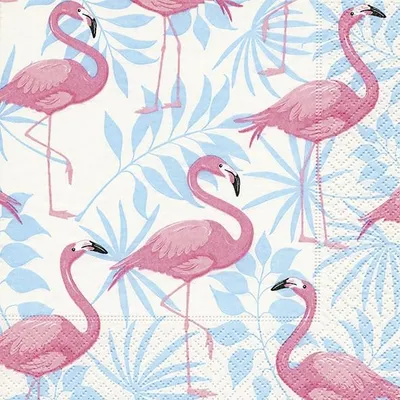 Produktbild von Paper+Design 200452 Lunchservietten Design "Flamingos" - 33 x 33 cm, 20 Stück