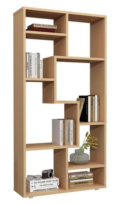 Immagine prodotto di Ripiano in legno in piedi Libreria Media Scaffale Stanza Divisore Decorazione Scaffale Lanisa M