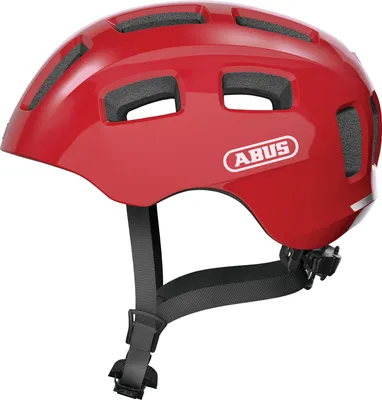 Produktbild von ABUS Fahrradhelm Youn-I 2.0 - mit Licht für Kinder, Jugendliche und junge Erwachsene - für Mädels und Jungs - Rot, Größe M