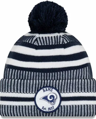 Produktbild von NFL Los Angeles Rams Sideline 2019 Bobble Wollmütze cuffed knit hat NewEra