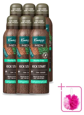 Immagine prodotto di 6 flaconi di schiuma da doccia Kneipp - Cedro e olio di jojoba - 200 ml - Confezione risparmio - 6 pezzi