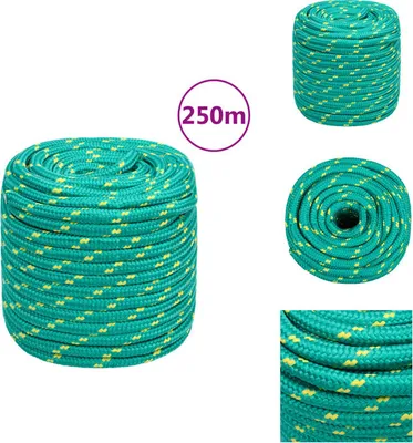 Zdjęcie produktu dla vidaXL Lina jachtowa zielona 16 mm 250 m polipropylen - Liny