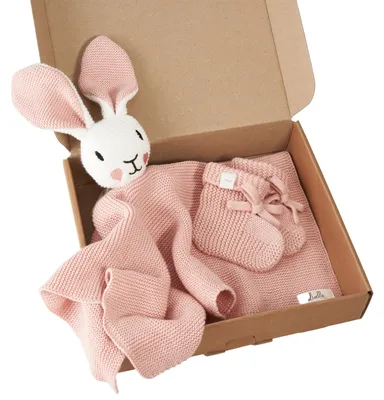 Produktbild von Kuscheldecke mit Socken aus 100% Baumwolle
