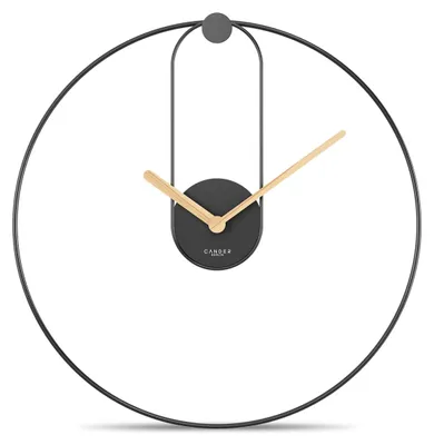 Produktbild von XXL Wanduhr, geräuschlos, Vintage-Stil, 70 cm, Schwarz, Metallgehäuse, Holzzeiger