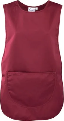 Obrázok produktu pre Premier Workwear PR171 | Dámsky vreckový plášť - možno prať do 60 °C - Farba: bordová (približne Pantone 216) - Veľkosť: S