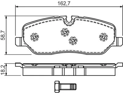 Produktbild von Bosch Bremsbelagsatz, Scheibenbremse  0 986 494 147