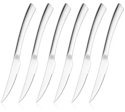 Produktbild von Steakmesser Set 6 Stück Edelstahl gezackt spülmaschinenfest
