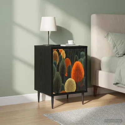 Produktbild von vidaXL Nachttisch ZAANDAM 2 stk. Schwarz Eichen-Optik 36 x 33 x 51 cm