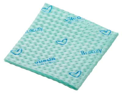 Produktbild von Vileda Professional,Microfasertuch Breazy,Grün,25 STK,Novolon-Technologie