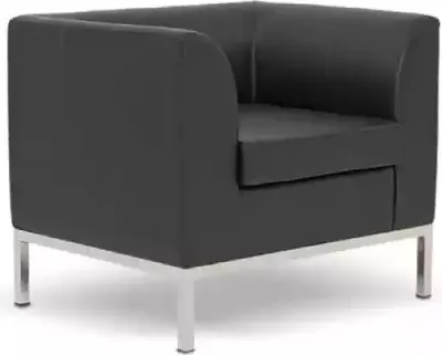 Productafbeelding van Comfortabele fauteuil voor kantoor of studeerkamer, nieuw, zwart, met luxe bekleding