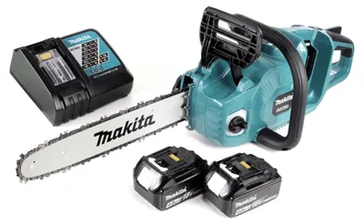 Obrázek produktu pro Makita DUC 353 RM2 Akumulátorová řetězová pila 36V ( 2x18V ) Bezkartáčová 35 cm + 2x 4,0 Ah baterie + nabíječka