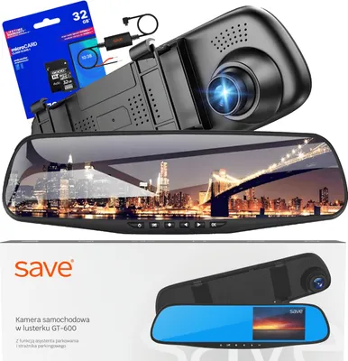 Obrázok produktu pre Videozáznam v spätnom zrkadle, zadná kamera, záznam z jazdy