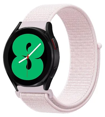Produktbild von By Qubix Sport Loop Nylonarmband - Hellrosa - passend für Samsung Galaxy Watch 4 - 40 mm / 44 mm