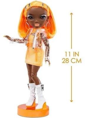 Immagine prodotto di Rainbow High S23 Fashion Doll - 27 cm Michelle St Charles Doll (Neon Orange) - 1 outfit. 1 pair of shoes and accessories