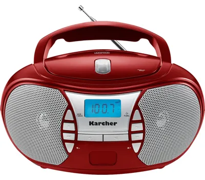 Produktbild von Karcher AG RR 5025-R, Home-Audio-Minisystem, Rot, Silber, 2,2 W, FM, 87,5 - 108 MHz, LCD
