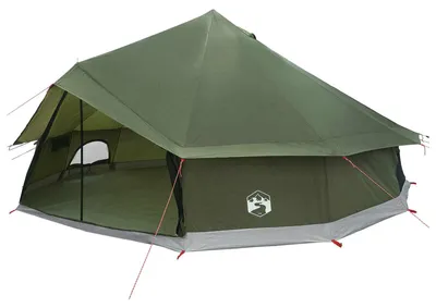 Produktbild von vidaXL Tipi Zelt Olive Grün 600 x 600 x 350 cm Polyester und Stahl