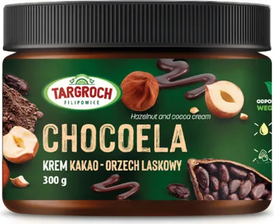 Zdjęcie produktu dla Krem z orzechów laskowych i kakao Crunchy 300g TAR-GROCH