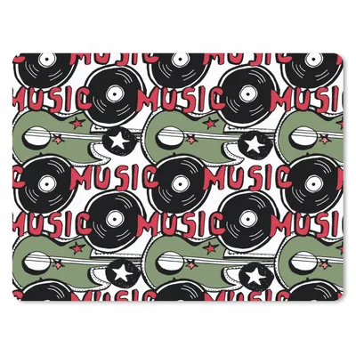 Produktbild von MuchoWow® Mauspad Mousepad Muster - Musik - Vinyl 40x30 cm - Mousepads - Maus Mat - Pad - Mausunterlage - Anti Rutsch