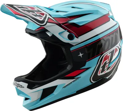 Produktbild von Troy Lee Designs D4 Polyacrylite MIPS Helm, Linear, blue, XL | 60-61cm