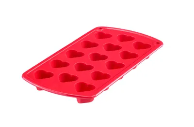 Produktbild von Silikon-Pralinenform Herz, Rot