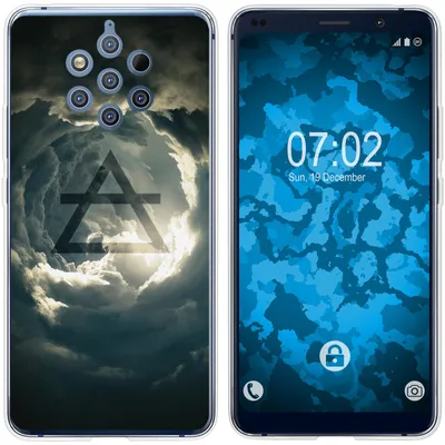 Produktbild von PhoneNatic Case kompatibel mit  Nokia 9 PureView Silikon-Hülle Element Luft M1