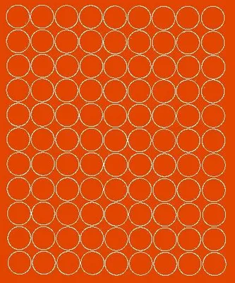 Image de Autocollants ronds, 4 cm, autocollants à pois, 99 pièces, orange brillant