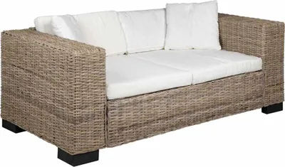Produktbild von vidaXL 2-Sitzer Sofa Echtes Rattan