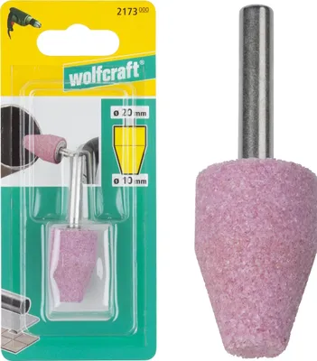 Obrázok produktu pre Brúsny kameň pre vŕtací kužeľ 10-20 mm so stopkou 6 mm - Wolfcraft